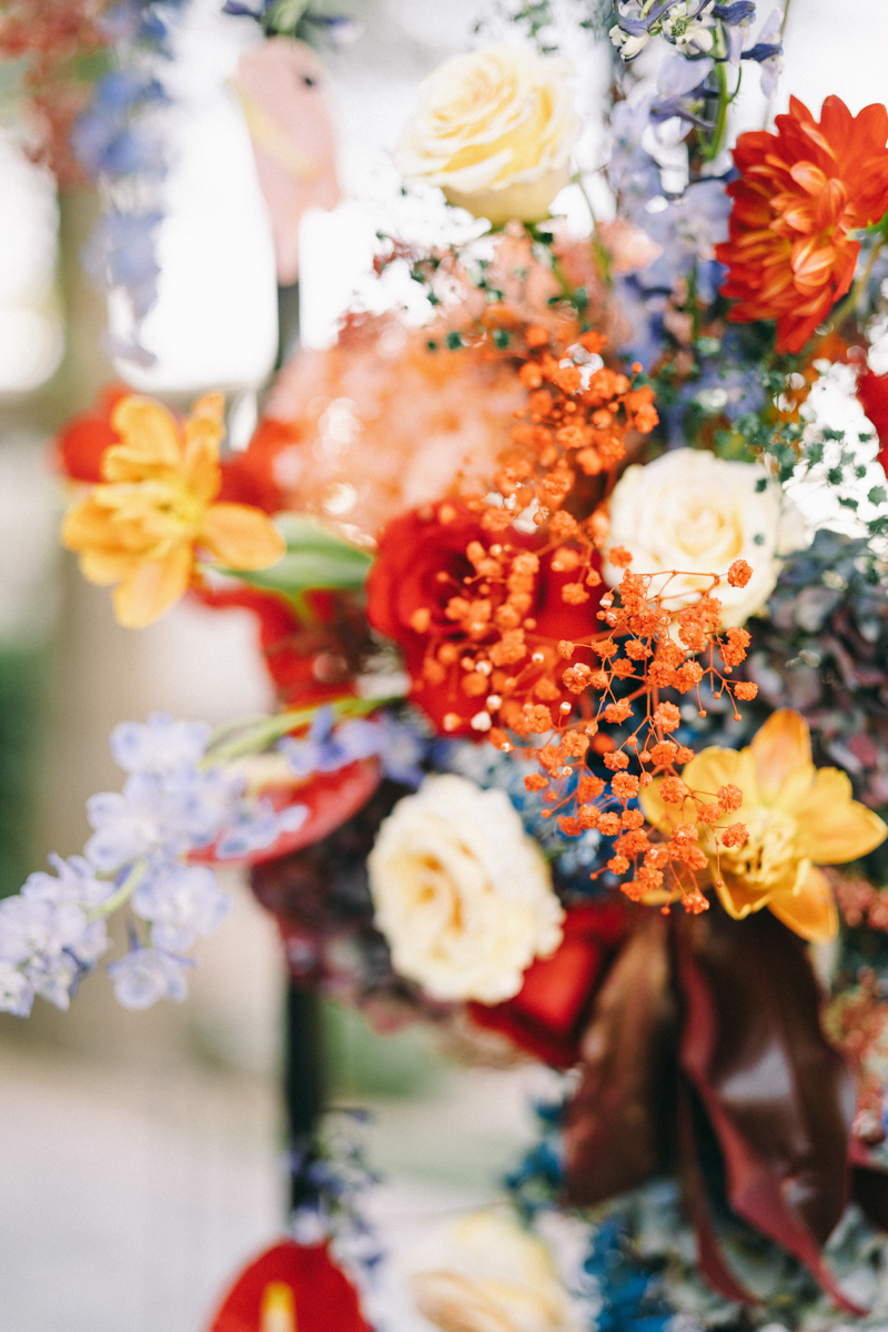 colorful disco ball wedding