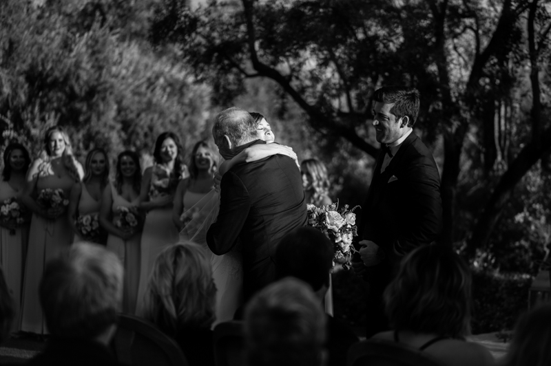 dad and daughter at wedding