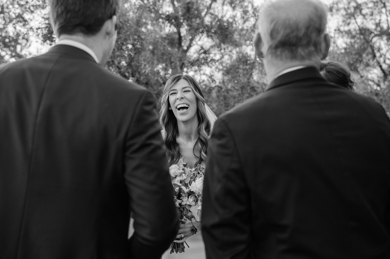 happy bride at wedding