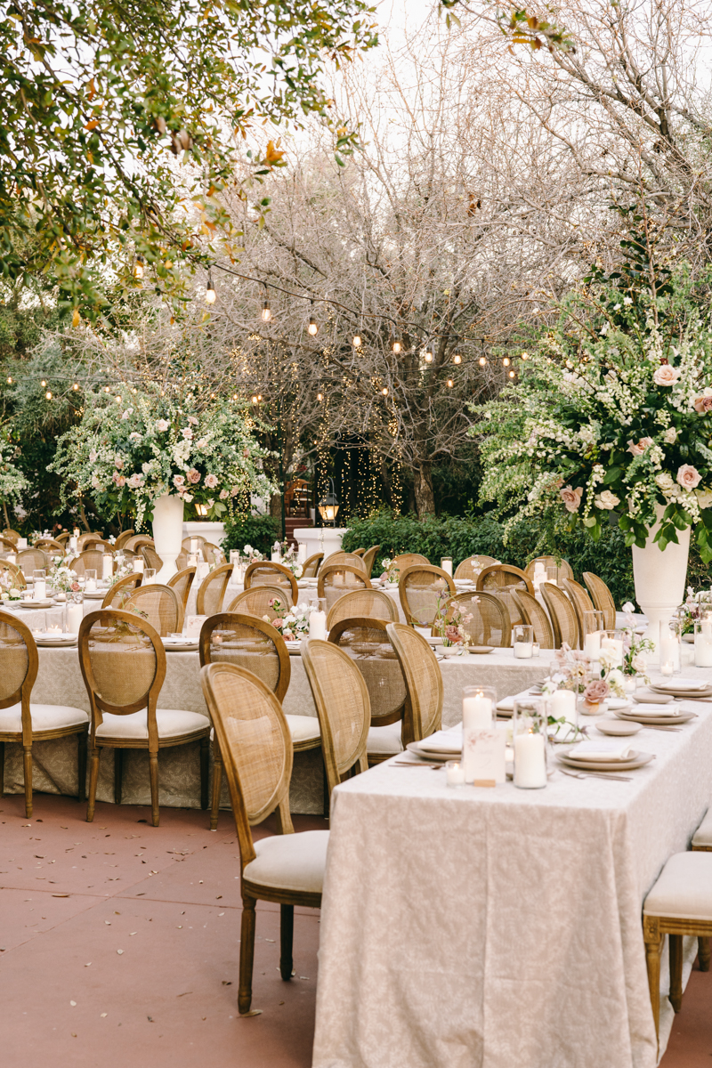 x tables at reception