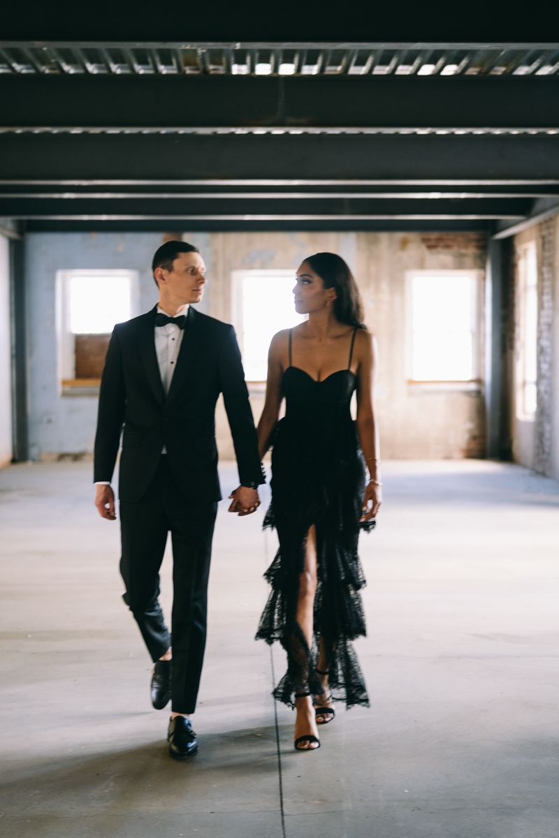 formal dress engagement photos 