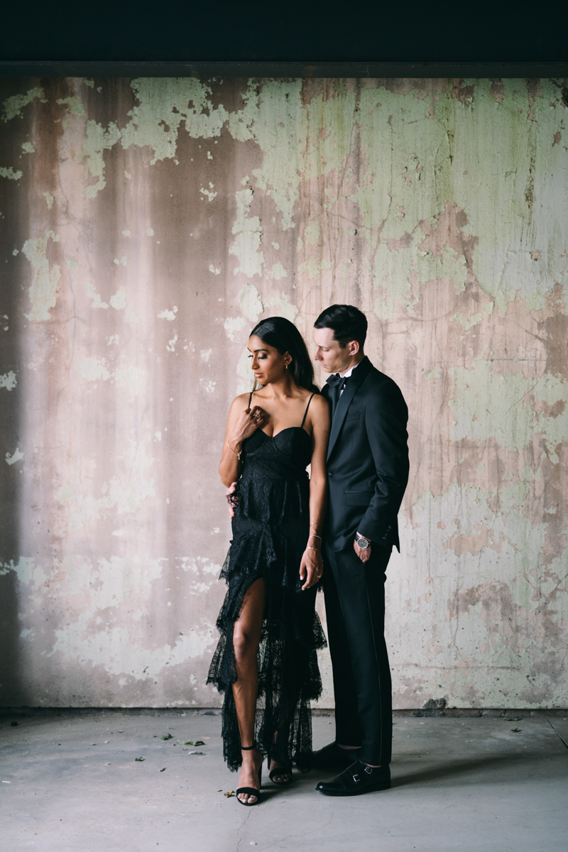 formal dress engagement photos