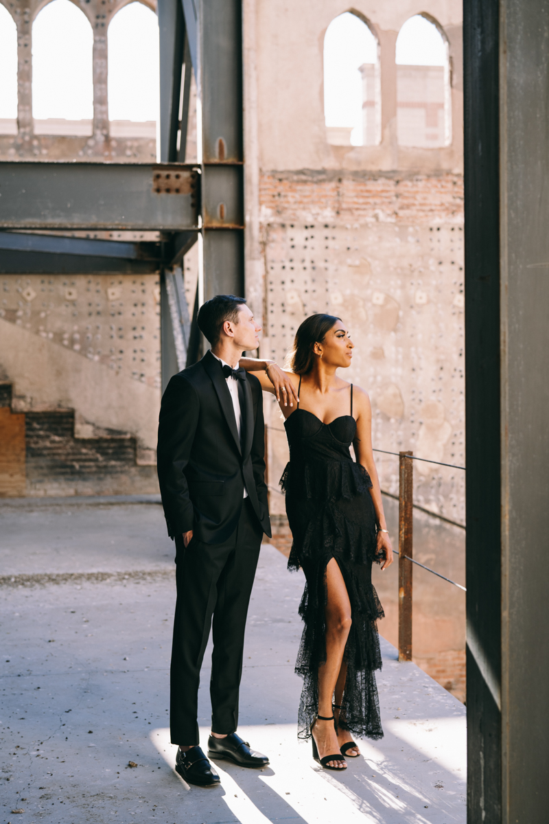 formal dress engagement photos 