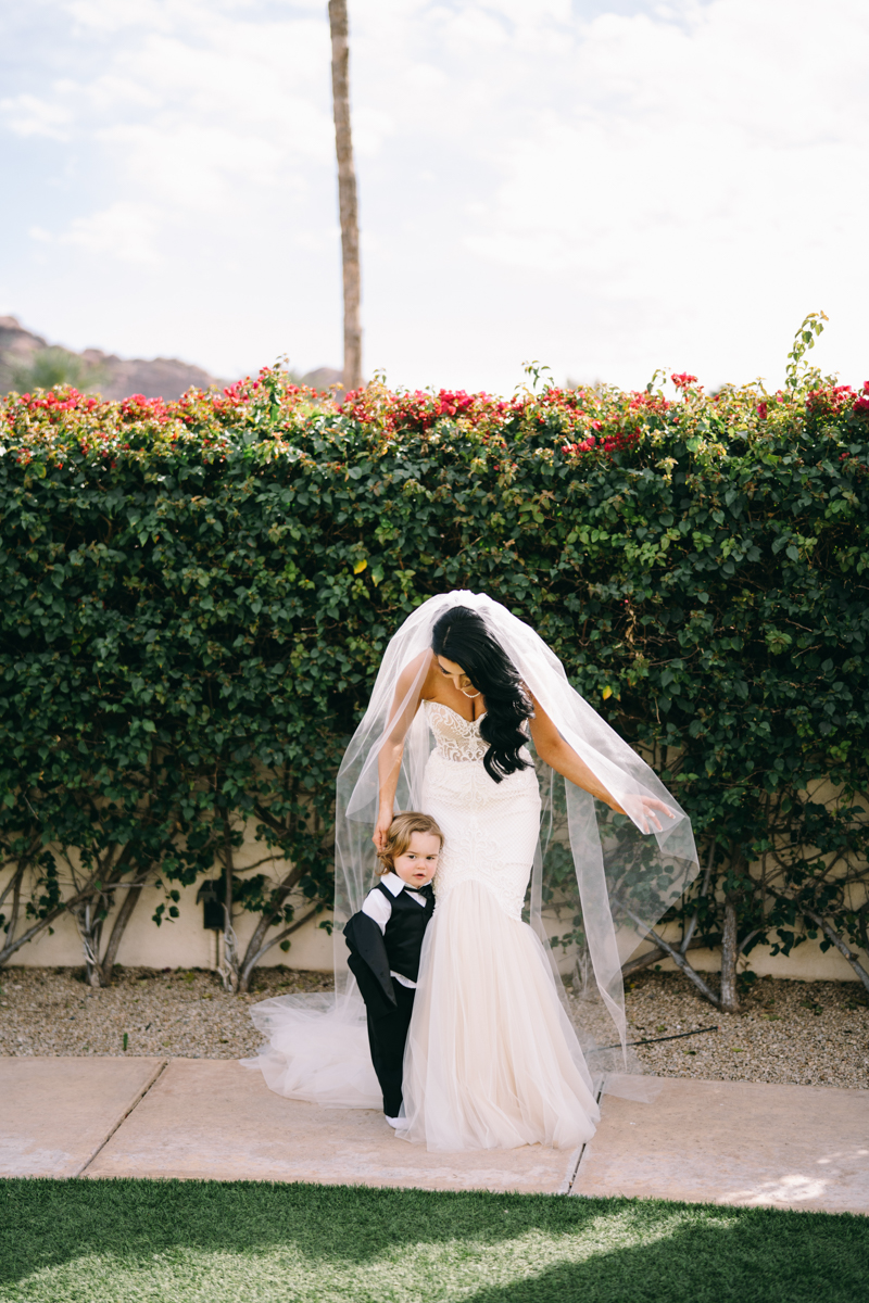 mom son at wedding