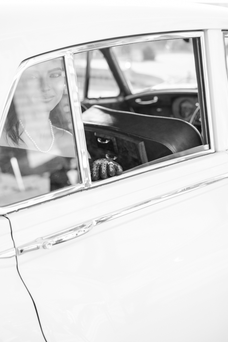 vintage bentley engagement session