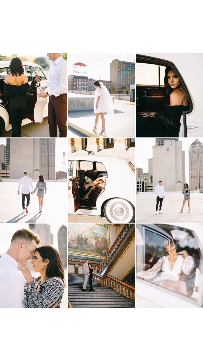 vintage engagement session mood board