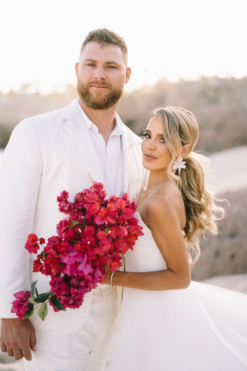 bride and groom portraits in mexico