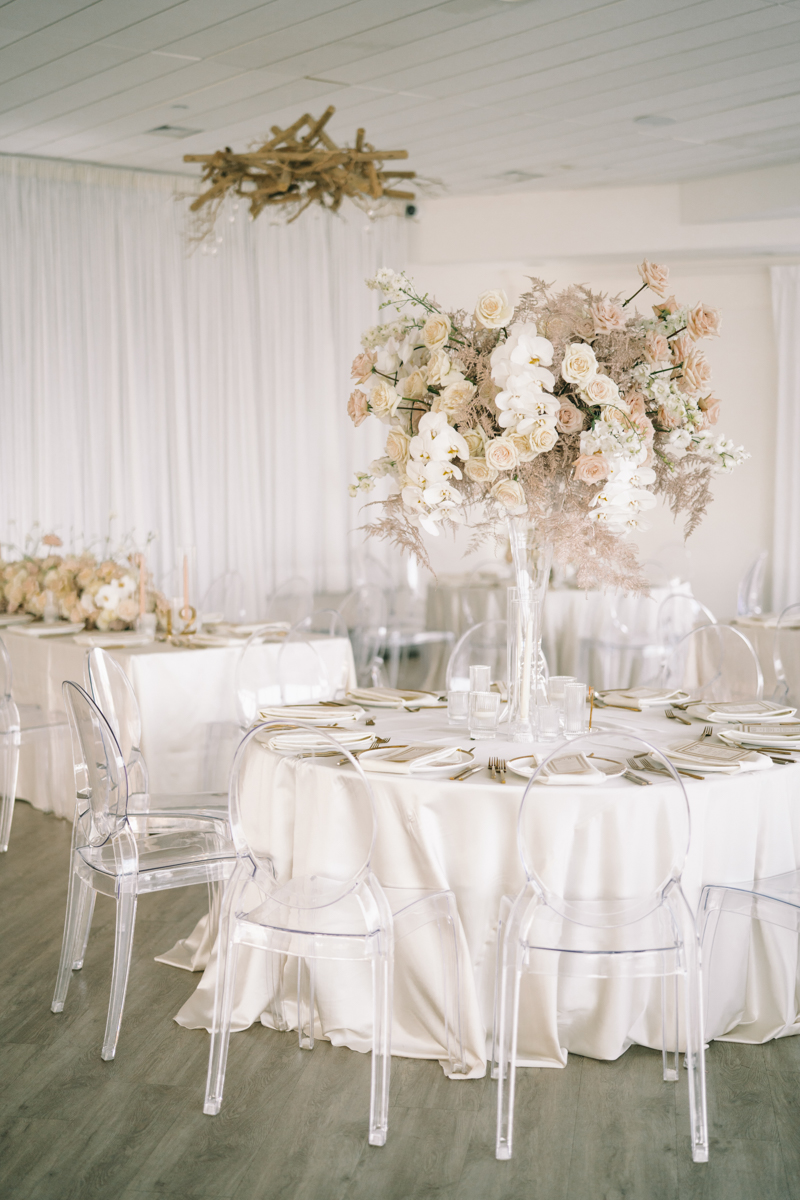 white and pinks at newport beach house