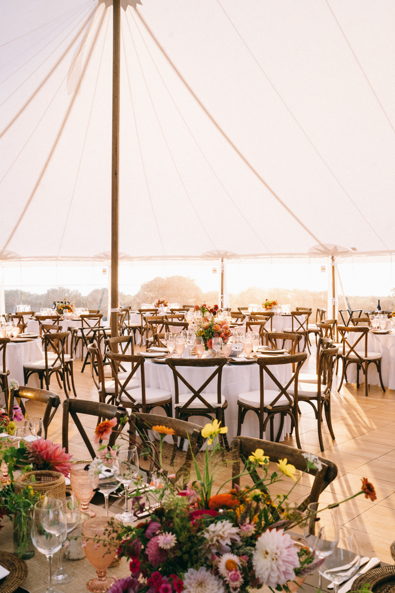 summer wedding reception tent 