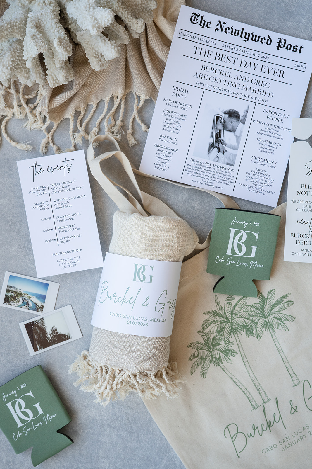 cabo mexico welcome bag wedding