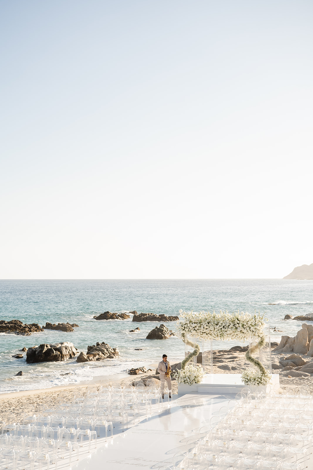 ocean front wedding in mexico grand velas cabo