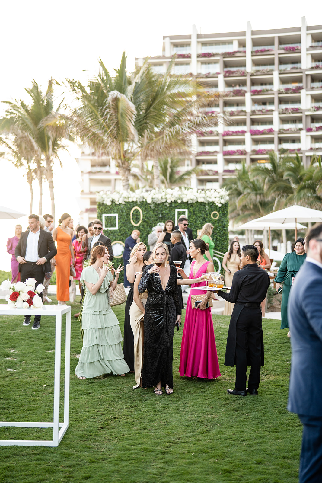 cocktail hour cabo mexico wedding