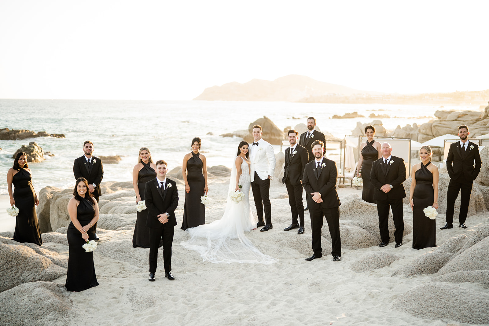 bridal party at grand Velas Cabo