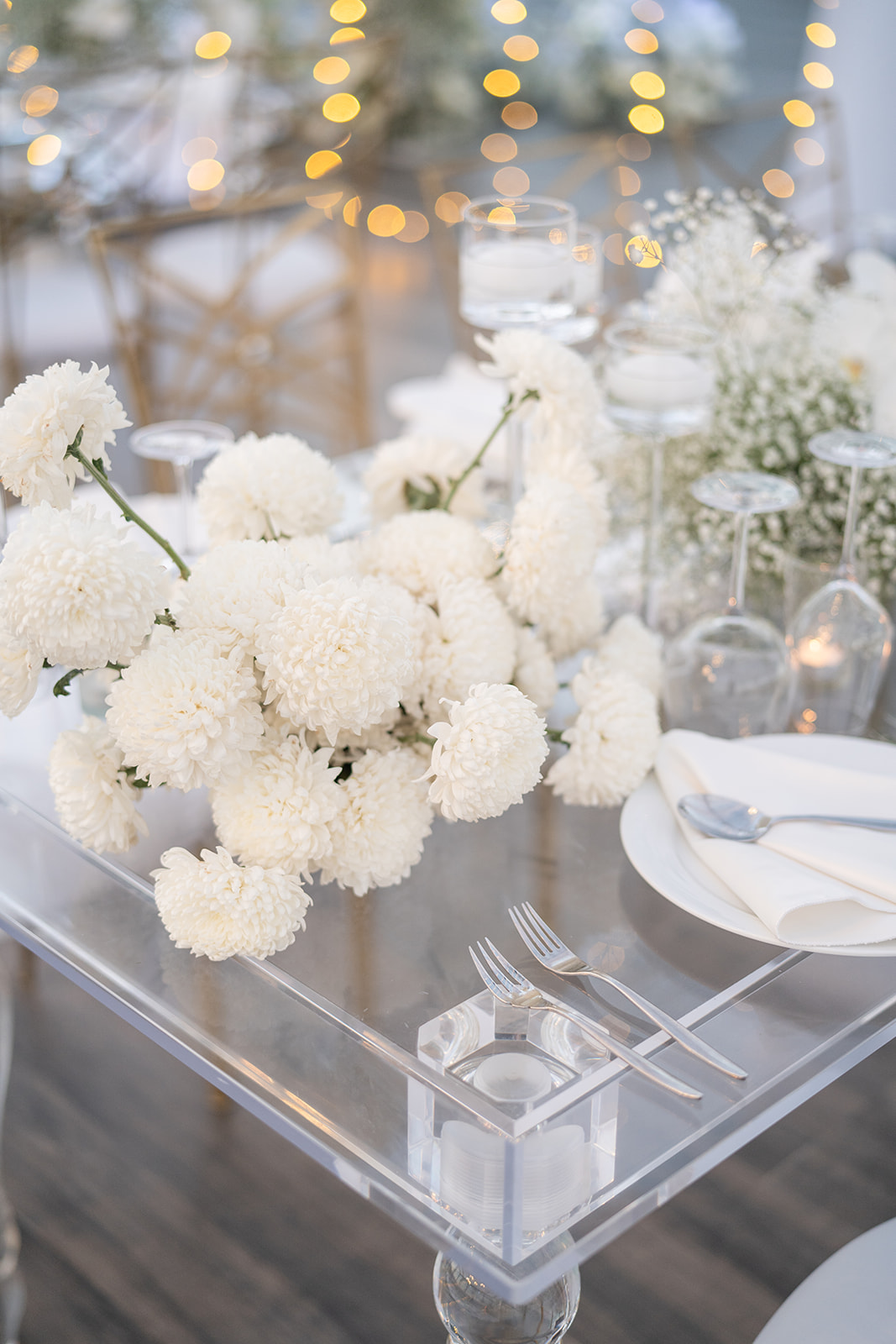 all white luxury rooftop reception wedding