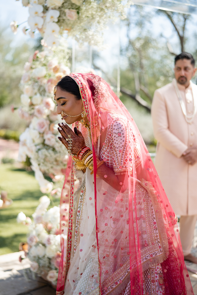 indian bride praying