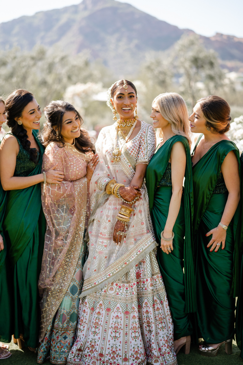 bridal party at el chorro scottsdale arizona