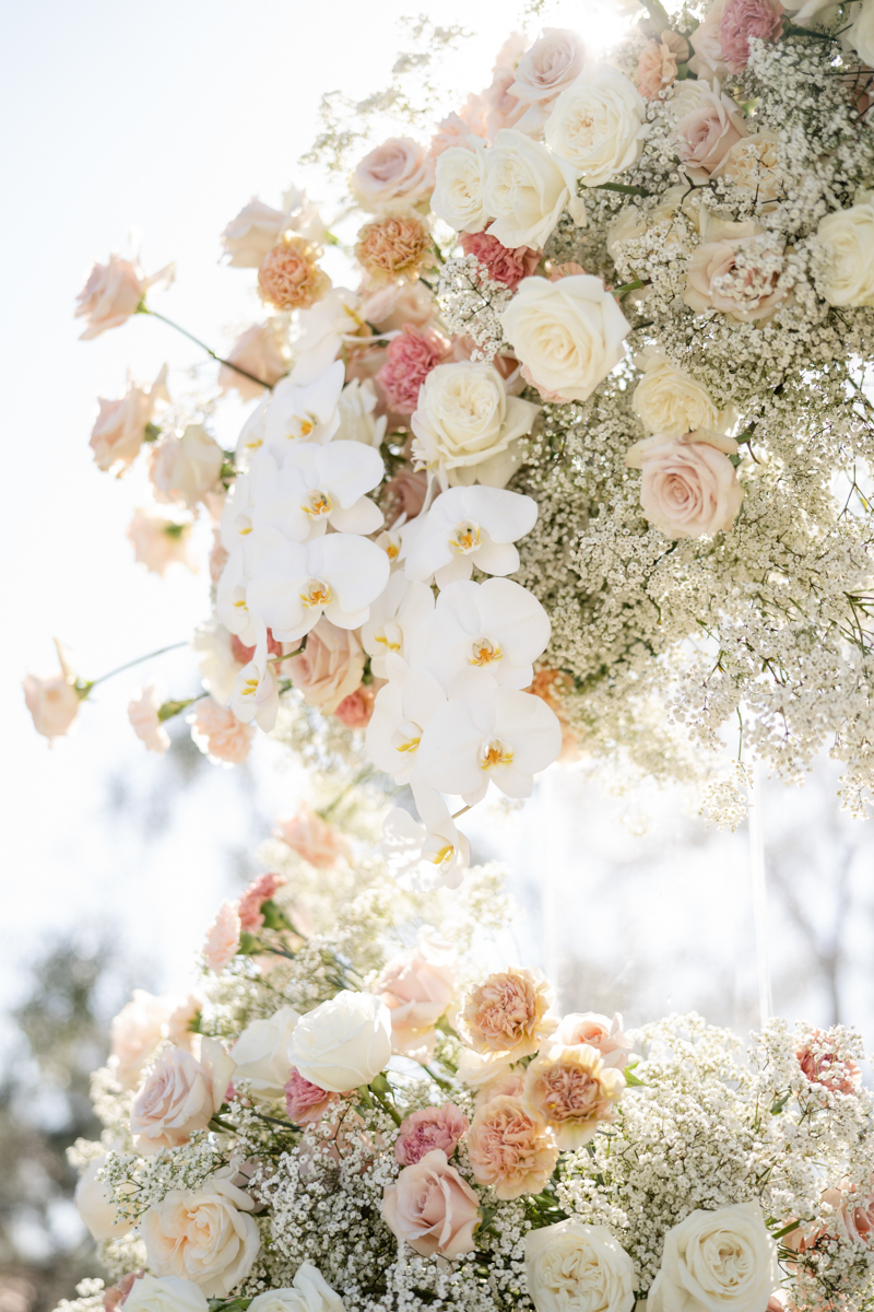 white and pink wedding indian ceremony