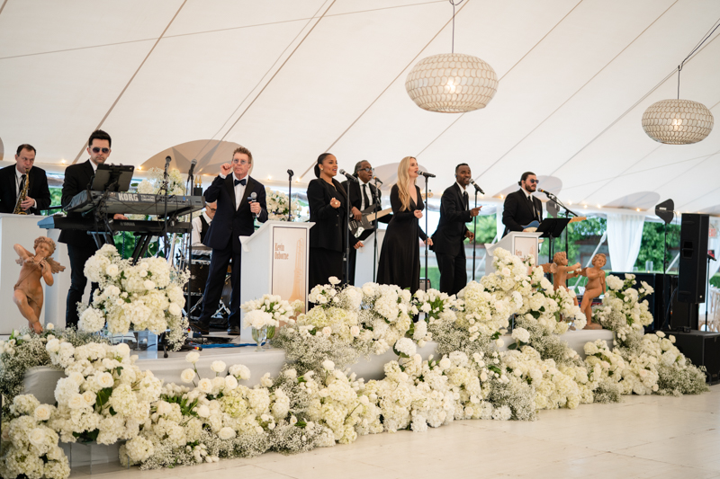 band with flowers