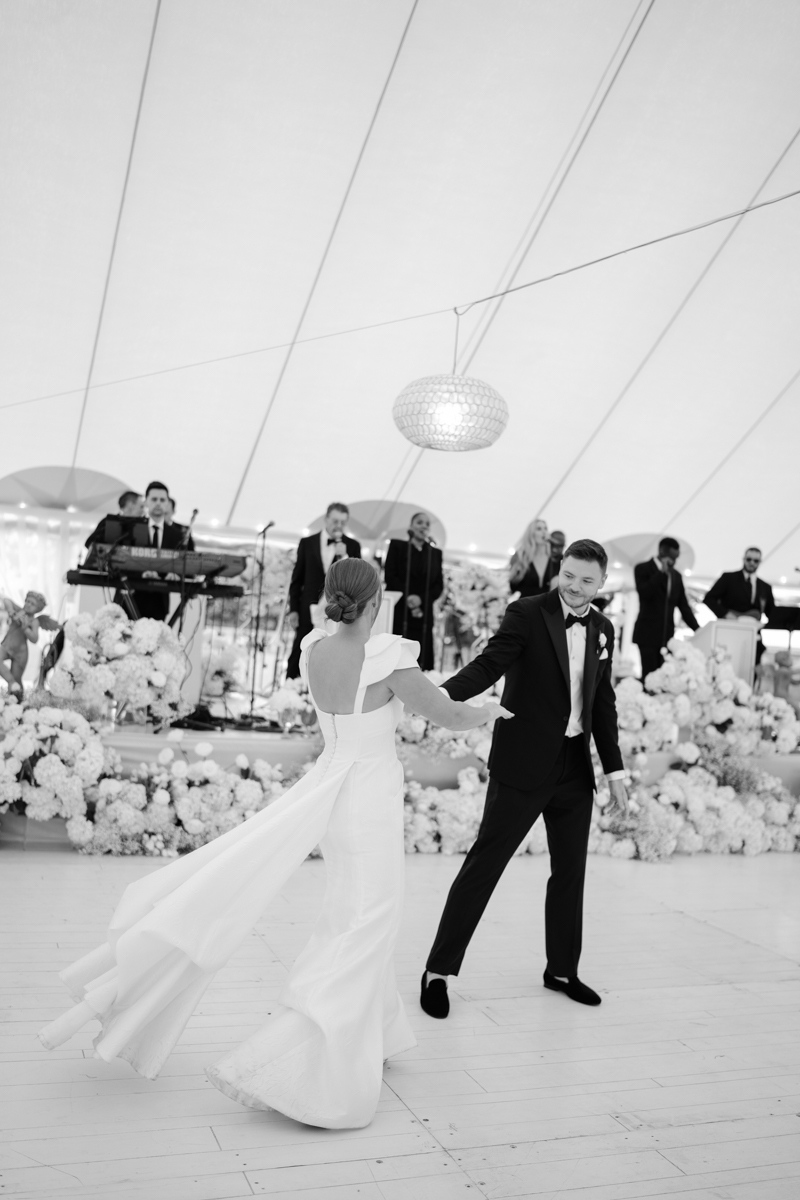 first dance in tent