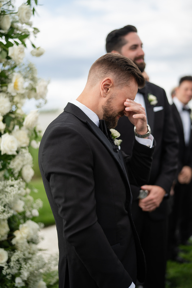 groom crying