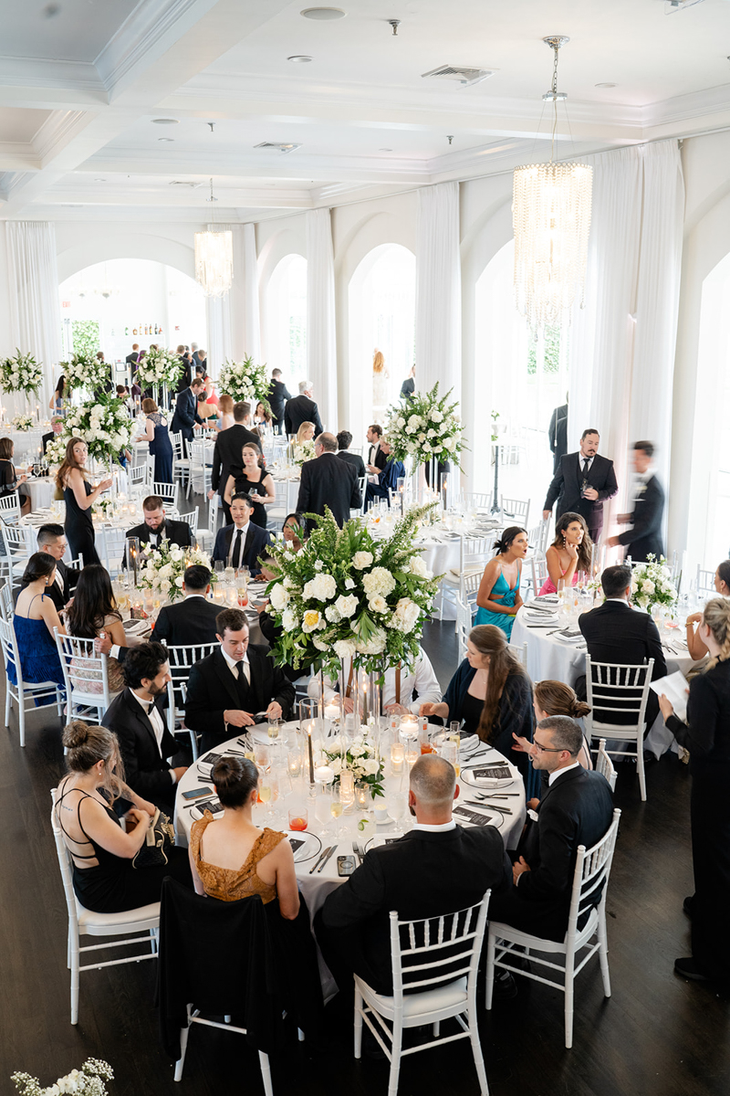 reception flowers at belle mer