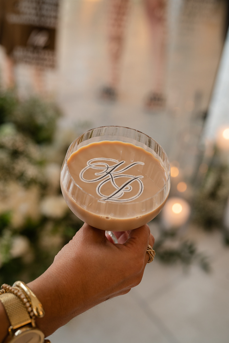 espresso martini with custom logo