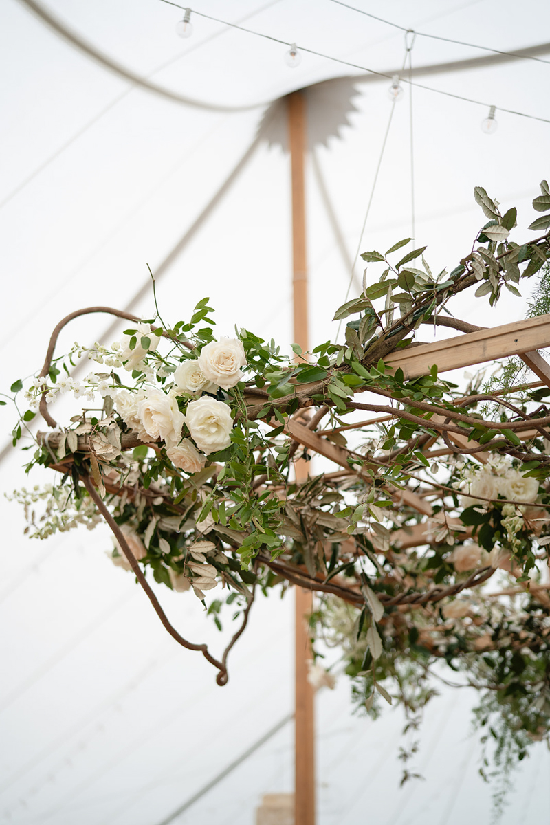 hanging floral installation