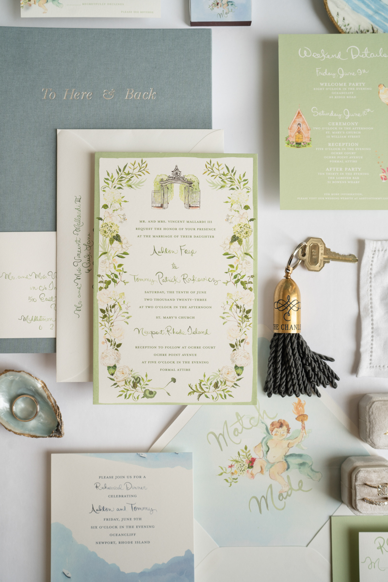 flat lay wedding