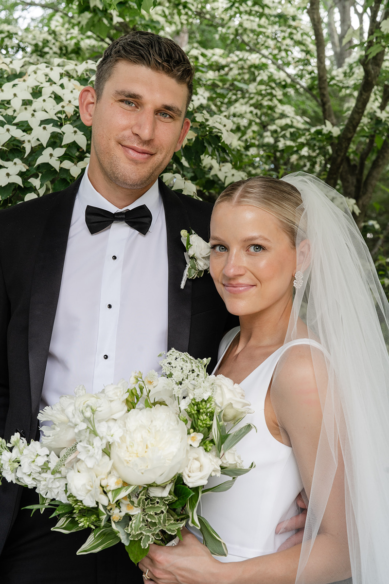 bride and groom portraits at Wellesley college Boston