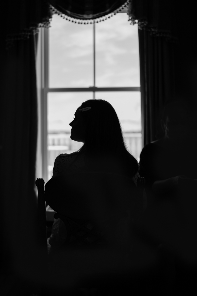 bride getting ready at the Chanler