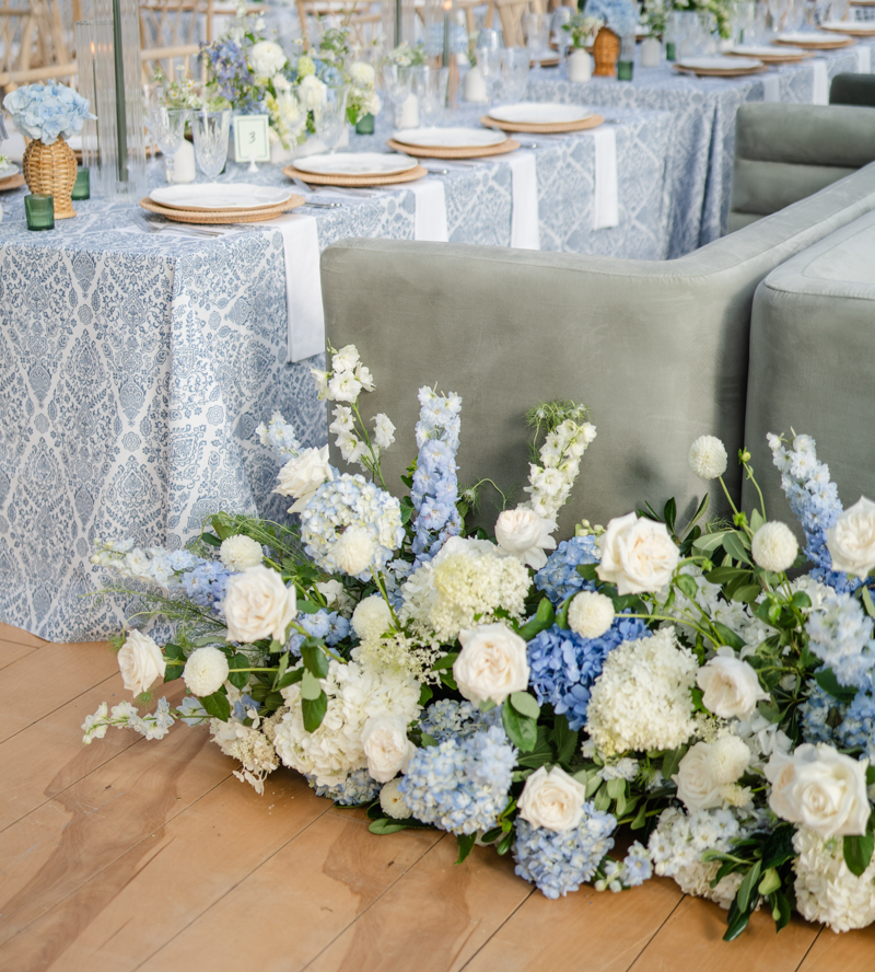 banquet seating at wedding reception