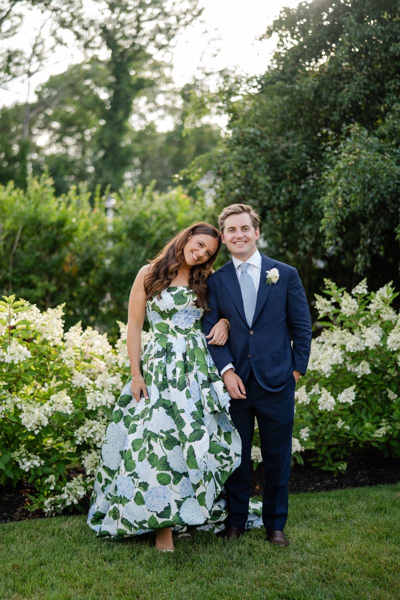 Oscar de la Renta hydrangea wedding dress