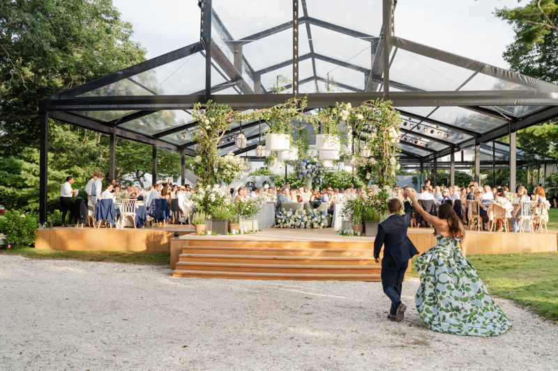 couple entering wedding