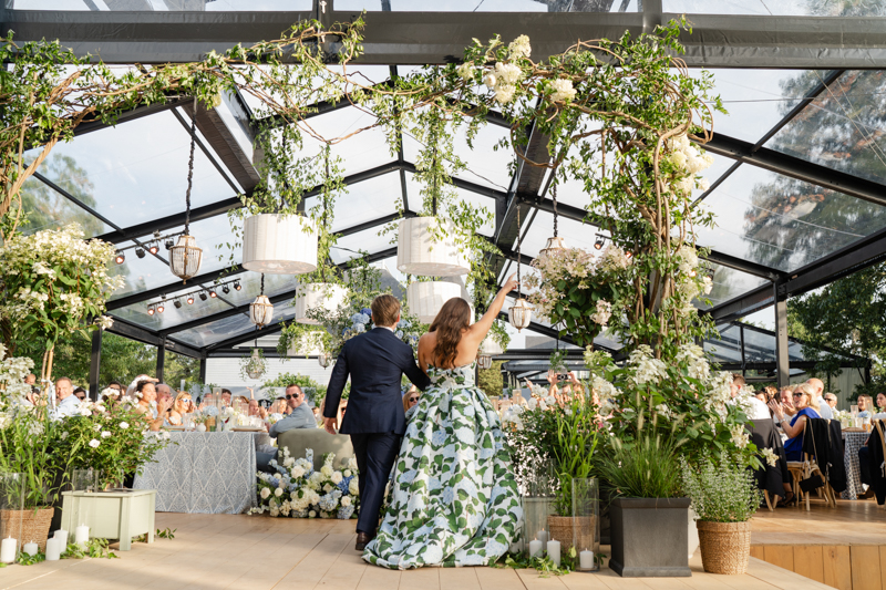 Oscar de la Renta hydrangea wedding dress