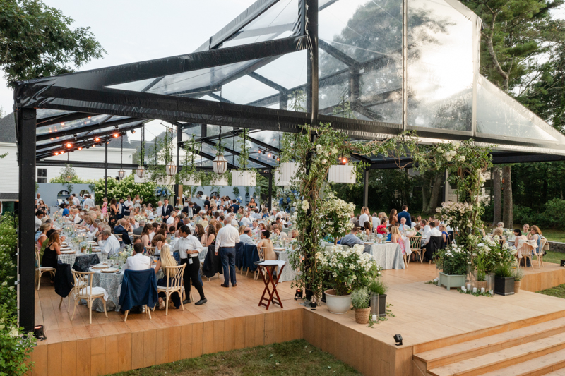 Black conservatory structure private estate wedding