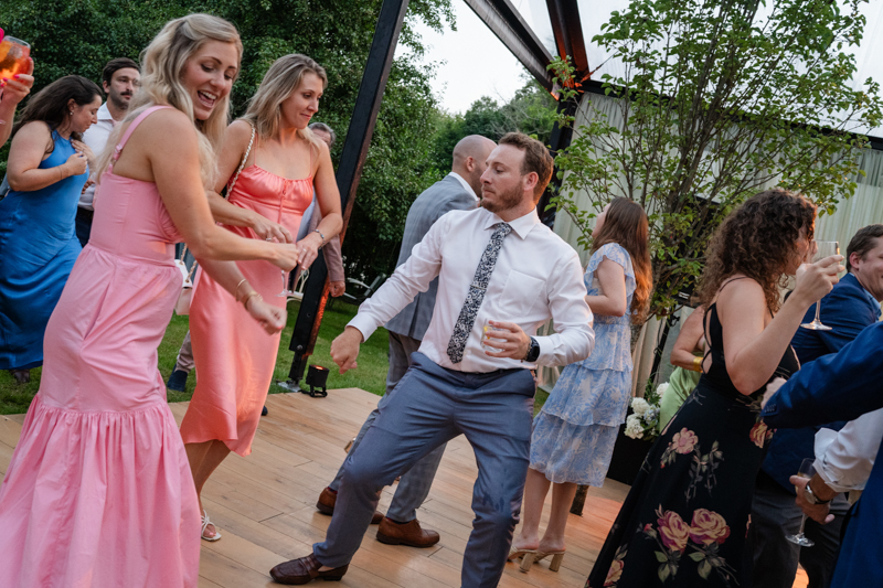 reception dancing separate tent