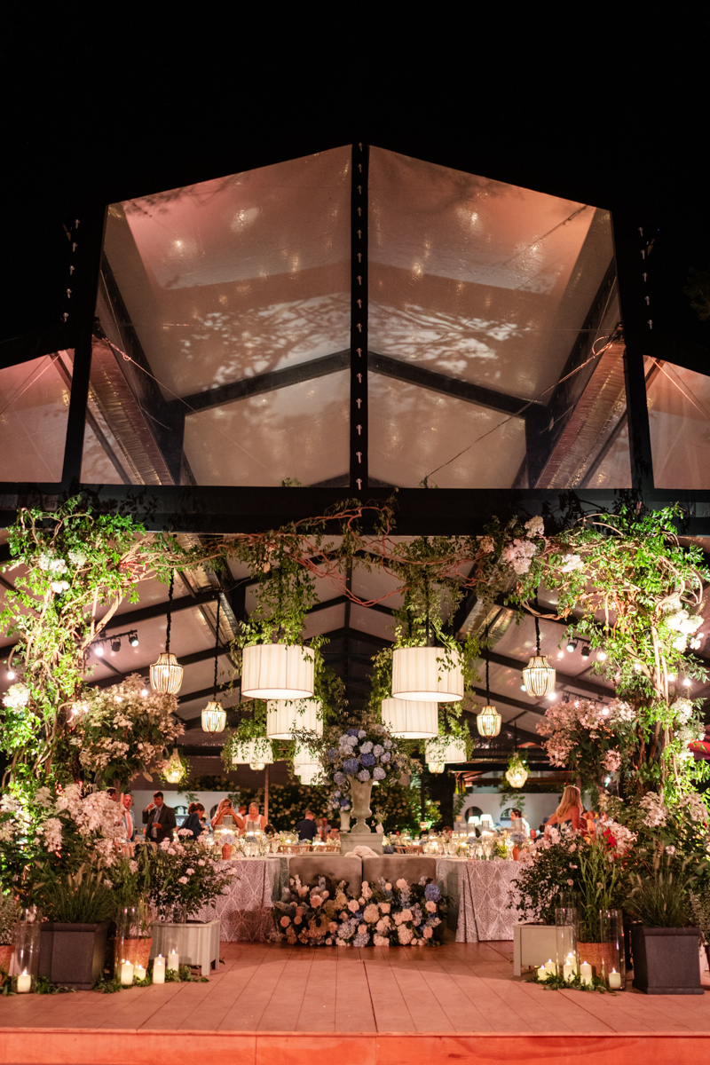 Black conservatory structure private estate wedding