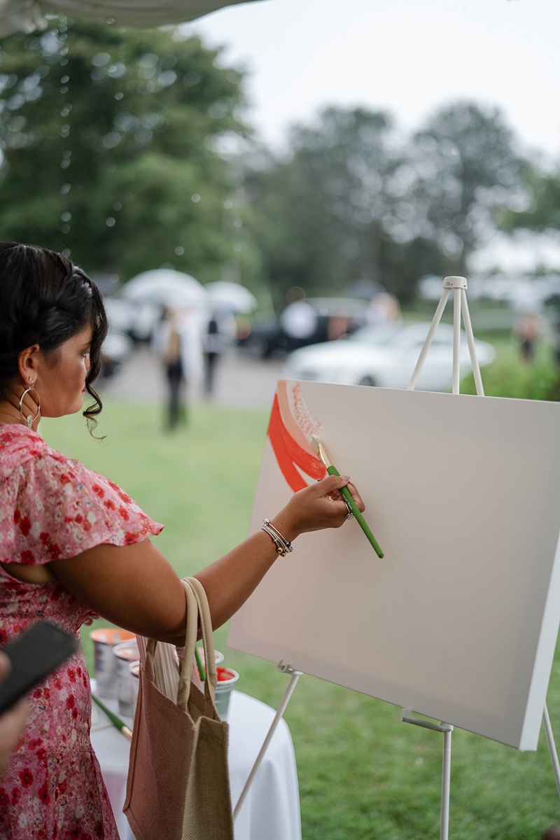 wedding guest book painting