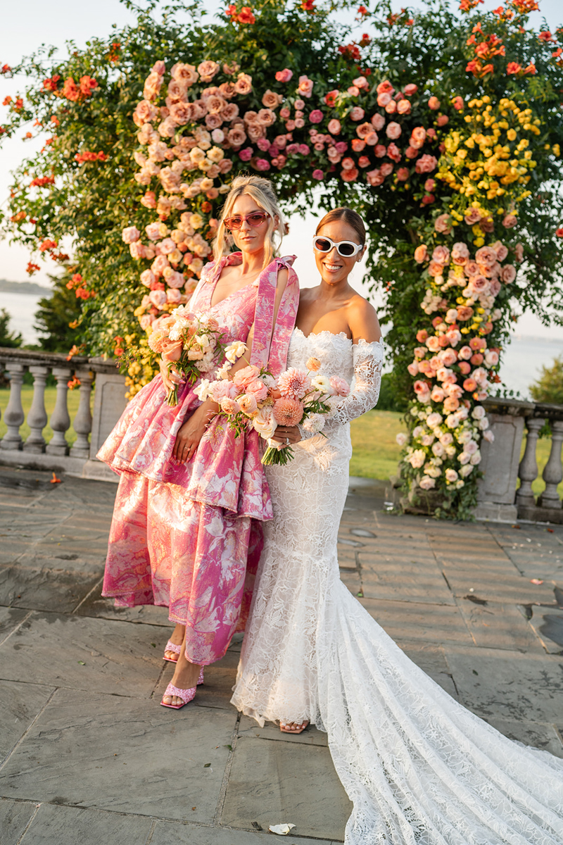 pink colorful bridesmaids