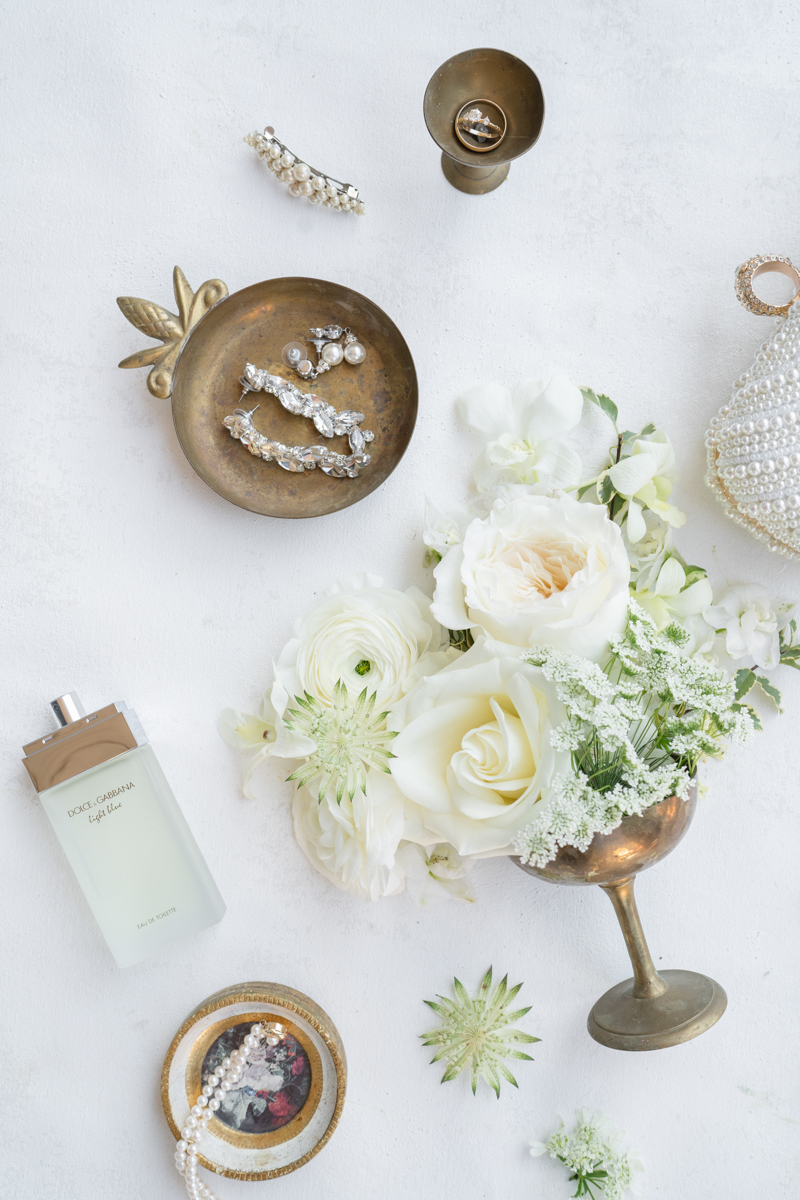 vintage inspired wedding flat lay