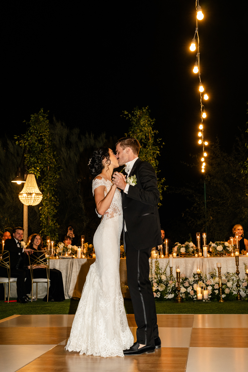 first dance with bride and groom