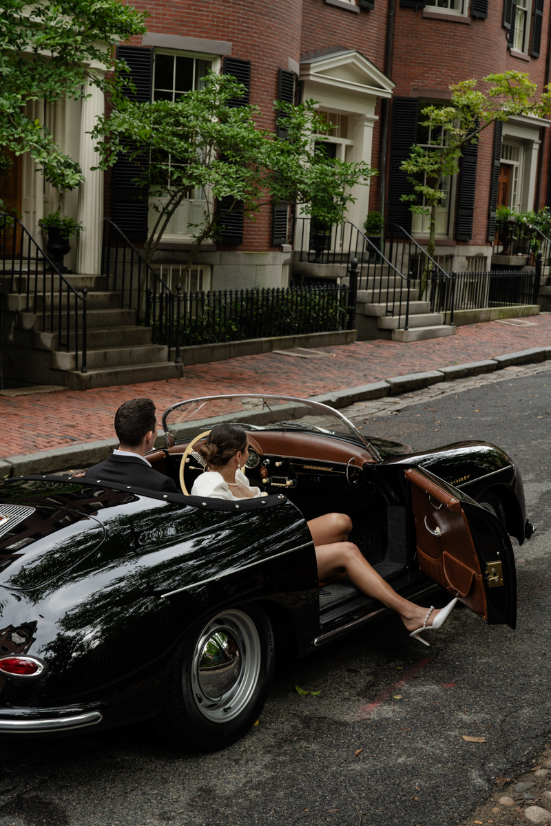 porsche engagement session in Boston