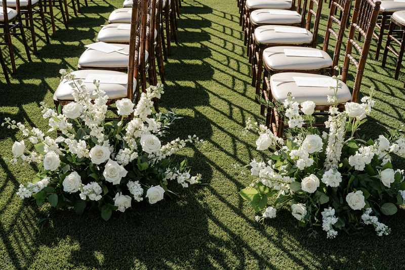 ceremony decor at el chorro lawn