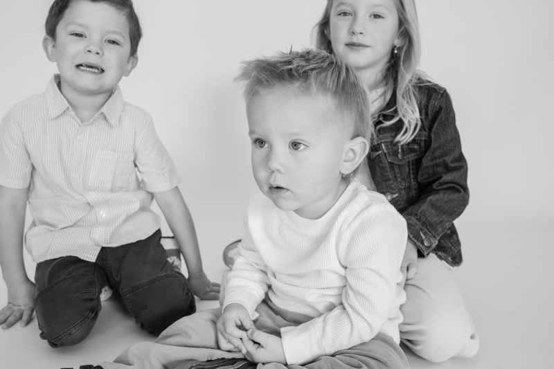 young children in studio session
