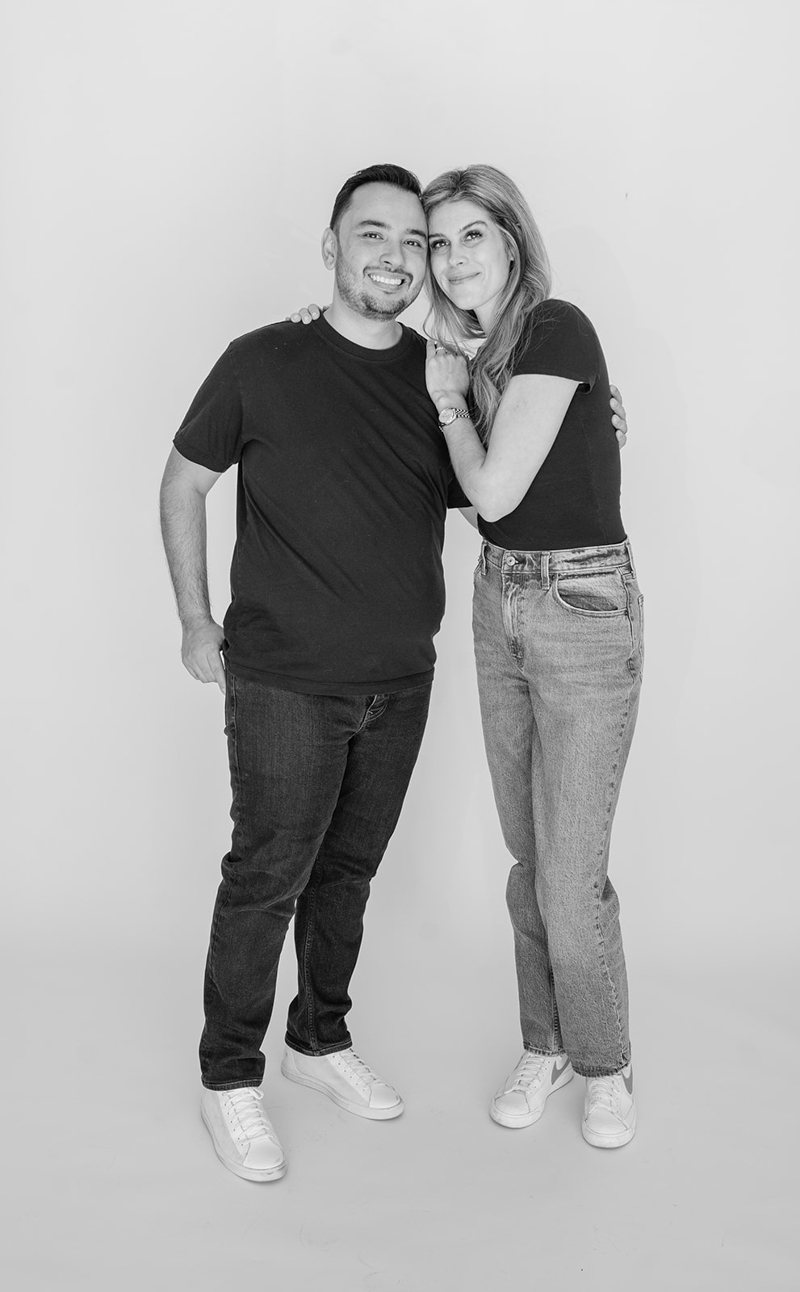 couple in studio portraits