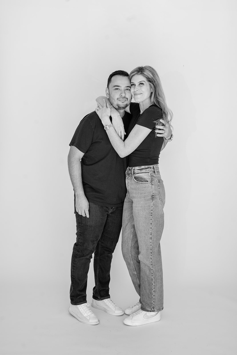 couple in studio portraits