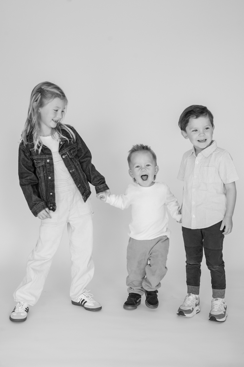 young children in studio session