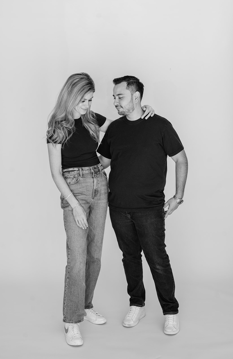 couple in studio portraits