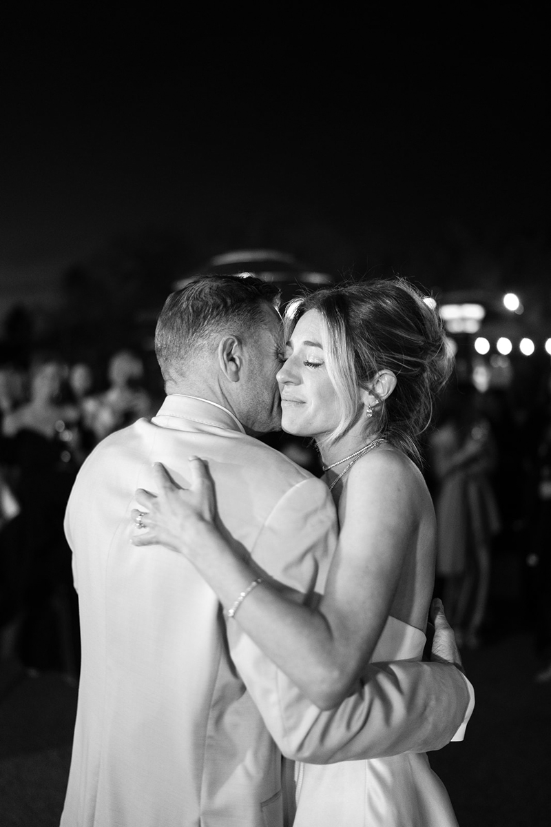 bride and dad dancing