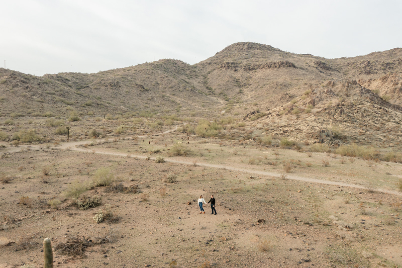 drone engagement photos in scottsdale arizona